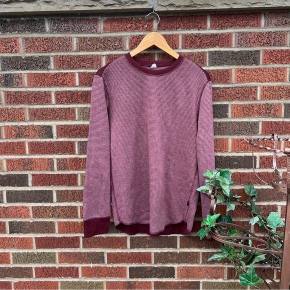 Oakley Other - Oakley Burgundy Marled Striped Long Sleeve Shirt